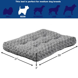 Foto 2 | Foto 2 | Cama Para Perros Midwest Homes Para Mascotas De Felpa En Forma De Espiral Gris, 74 X 53 X 5 Cm - Venta Internacional.