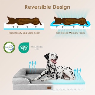 Foto 4 | Foto 4 | Cama Para Perros Eheyciga Orthopedic Xl, Impermeable, Viscoelástica, Gris - Venta Internacional.