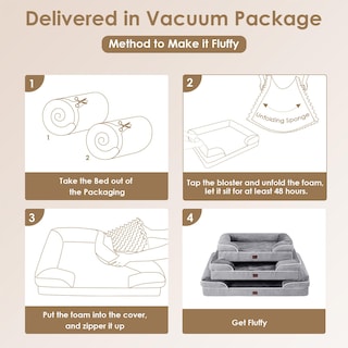 Foto 7 | Foto 7 | Cama Para Perros Eheyciga Orthopedic Xl, Impermeable, Viscoelástica, Gris - Venta Internacional.