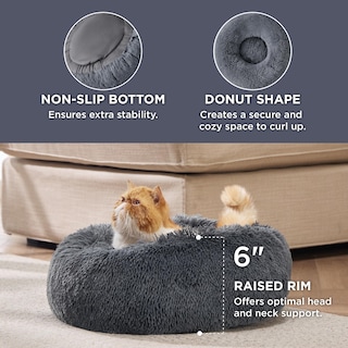 Foto 2 | Foto 2 | Cama Para Gatos, Relajante, Lavable, 50 Cm, Antideslizante, Gris Oscuro - Venta Internacional.