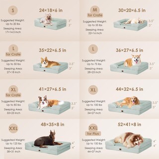 Foto 2 | Foto 2 | Cama Ortopédica Para Perros Eheyciga, Impermeable, Viscoelástica, Xl, Color Salvia - Venta Internacional.