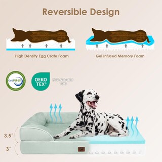 Foto 4 | Foto 4 | Cama Ortopédica Para Perros Eheyciga, Impermeable, Viscoelástica, Xl, Color Salvia - Venta Internacional.