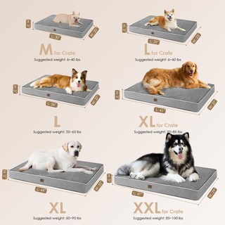 Foto 3 | Foto 3 | Cama Ortopédica De Espuma Viscoelástica Para Perros Eheyciga, Impermeable, Gris, Xl - Venta Internacional.