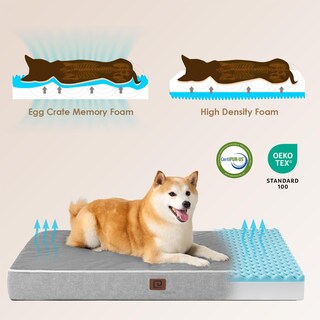 Foto 4 | Foto 4 | Cama Ortopédica De Espuma Viscoelástica Para Perros Eheyciga, Impermeable, Gris, Xl - Venta Internacional.