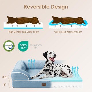 Foto 4 | Foto 4 | Cama Ortopédica Para Perros Eheyciga Memory Foam Xl Impermeable Azul - Venta Internacional.