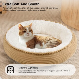 Foto 4 | Foto 4 | Pet Bed Love's Cabin Round Donut Para Gatos Y Perros Pequeños, 20 Pulgadas - Venta Internacional.