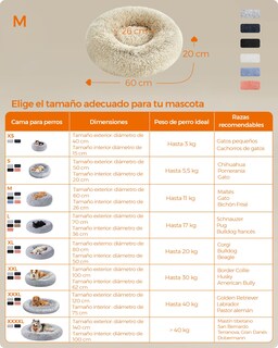 Foto 5 | Foto 5 | Cama para Mascotas Feandrea para Perros y Gatos Pequeños 60 cm de Diámetro