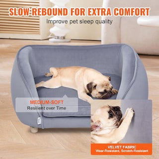 Foto 4 | Foto 4 | Cama Para Perros Vevor, Sofá Para Perros Y Gatos Pequeños, Color Gris - Venta Internacional.