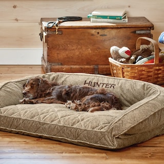 Foto 1 | Foto 1 | Cama Para Perros Orvis Comfortfill-eco Bolster Plush Brown Tweed Med - Venta Internacional.