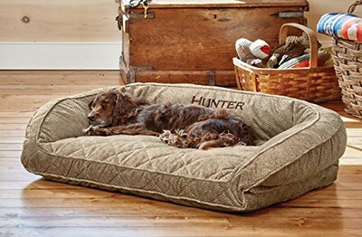 Foto 2 | Foto 2 | Cama Para Perros Orvis Comfortfill-eco Bolster Plush Brown Tweed Med - Venta Internacional.