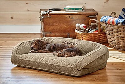 Foto 3 | Foto 3 | Cama Para Perros Orvis Comfortfill-eco Bolster Plush Brown Tweed Med - Venta Internacional.