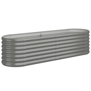 Foto 1 | Foto 1 | Cama Elevada De Jardín Vidaxl De Acero Con Recubrimiento En Polvo Gris, 150 X 40 X 36 Cm - Venta Internacional.