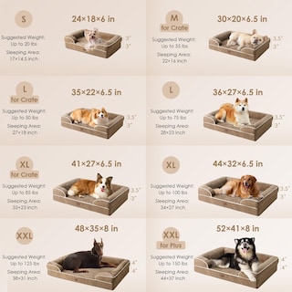 Foto 2 | Foto 2 | Cama Ortopédica Para Perros Eheyciga, Impermeable, Espuma Viscoelástica, Tamaño Xxl, Color Camel - Venta Internacional.