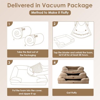 Foto 7 | Foto 7 | Cama Ortopédica Para Perros Eheyciga, Impermeable, Espuma Viscoelástica, Tamaño Xxl, Color Camel - Venta Internacional.