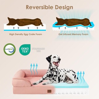 Foto 4 | Foto 4 | Cama Ortopédica Para Perros Eheyciga, Impermeable, Espuma Viscoelástica, Rosa Empolvado - Venta Internacional.