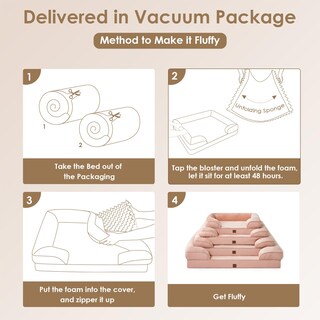 Foto 7 | Foto 7 | Cama Ortopédica Para Perros Eheyciga, Impermeable, Espuma Viscoelástica, Rosa Empolvado - Venta Internacional.
