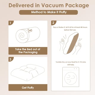 Foto 3 | Foto 3 | Cama Para Perros Eheyciga, Mullida Y Esponjosa Para Perros Extra Grandes, Camello - Venta Internacional.