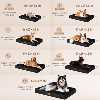 Foto 3 | Foto 3 | Cama Ortopédica Para Perros Eheyciga Xl Para Perros Extragrandes, Color Negro - Venta Internacional.