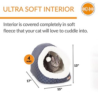 Foto 2 | Foto 2 | Cama Para Gatos K&h Pet Products Thermo-pet Cave Heated Navy - Venta Internacional.
