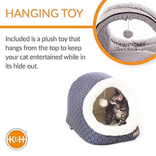 Foto 5 | Foto 5 | Cama Para Gatos K&h Pet Products Thermo-pet Cave Heated Navy - Venta Internacional.