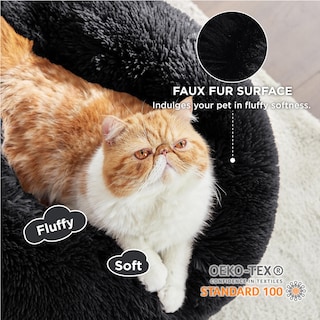 Foto 2 | Foto 2 | Cama Calmante Para Mascotas Para Gatos De Interior, Pequeña, Negra, 15 Libras - Venta Internacional.