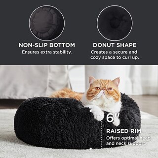 Foto 3 | Foto 3 | Cama Calmante Para Mascotas Para Gatos De Interior, Pequeña, Negra, 15 Libras - Venta Internacional.