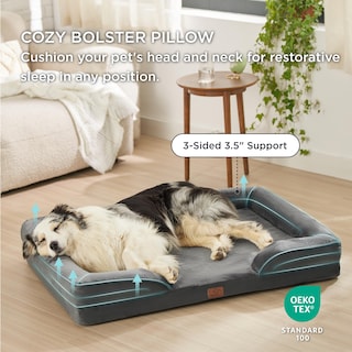 Foto 4 | Foto 4 | Cama Para Perros Bedsure Orthopedic Xl Para Perros Extragrandes, Color Gris Oscuro - Venta Internacional.