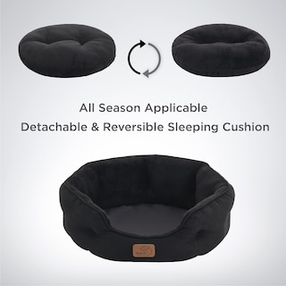 Foto 4 | Foto 4 | Cama Para Mascotas, Redonda, 50 Cm, Para Perros Y Gatos Pequeños, Color Negro - Venta Internacional.