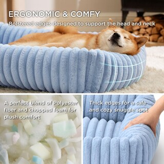 Foto 2 | Foto 2 | Cama Para Perros, Lavable, Ortopédica, Forro Polar De Pana, Azul - Venta Internacional.