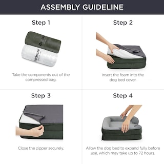 Foto 7 | Foto 7 | Cama Ortopédica Para Perros, Impermeable, Para Perros Medianos, Color Verde - Venta Internacional.