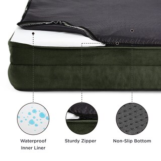Foto 3 | Foto 3 | Cama Para Perros Bedsure Orthopedic Xl Para Perros Extragrandes, Color Verde Oscuro - Venta Internacional.