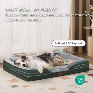 Foto 4 | Foto 4 | Cama Para Perros Bedsure Orthopedic Xl Para Perros Extragrandes, Color Verde Oscuro - Venta Internacional.