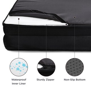 Foto 3 | Foto 3 | Cama Ortopédica Para Perros, Impermeable, Para Perros Medianos, Color Negro - Venta Internacional.