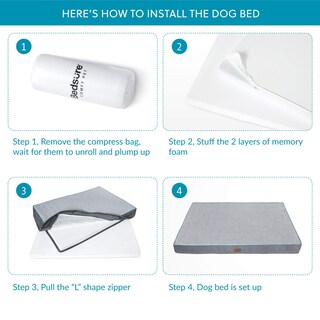 Foto 6 | Foto 6 | Pet Bed Bedsure, Espuma Viscoelástica Ortopédica Para Perros Grandes, Color Gris - Venta Internacional.