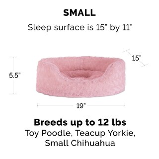 Foto 2 | Foto 2 | Cama Para Perro Furhaven, Ultrafluja, Ovalada, De Piel Sintética, Rosa, Pequeña - Venta Internacional.