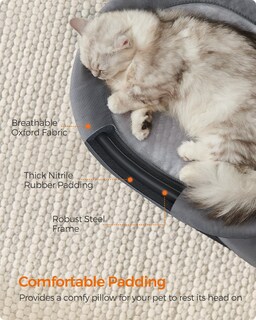 Foto 4 | Foto 4 | Cama Para Gatos Feandrea, Hamaca Elevada Y Transpirable De 2 Niveles, Gris - Venta Internacional.