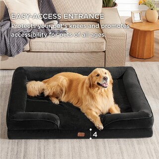 Foto 5 | Foto 5 | Cama Ortopédica Para Perros Gigantes, Tamaño Xxl, Lavable, Para Perros Gigantes, Color Negro - Venta Internacional.
