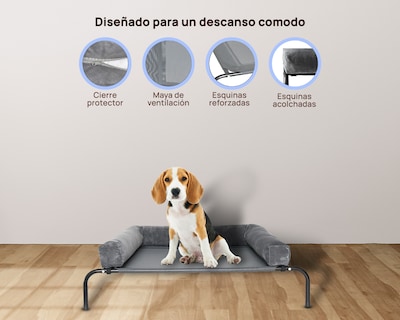 Foto 6 | Foto 6 | Cama Elevada Con Colchon Cali S Gris