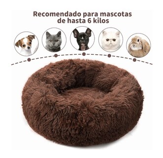 Foto 3 | Foto 3 | Cama De Felpa, Cama Para Perro Y Gato (diámetro 60cm Café)