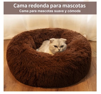 Foto 5 | Foto 5 | Cama De Felpa, Cama Para Perro Y Gato (diámetro 60cm Café)