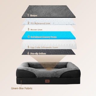 Foto 2 | Foto 2 | Cama Para Perros Eheyciga De Espuma Viscoelástica Para Tamaño Mediano, Impermeable - Venta Internacional.
