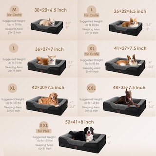 Foto 5 | Foto 5 | Cama Para Perros Eheyciga De Espuma Viscoelástica Para Tamaño Mediano, Impermeable - Venta Internacional.