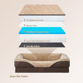 Foto 2 | Foto 2 | Cama Para Perros Eheyciga Memory Foam Xl, Ortopédica, Impermeable, 48 X 35 X 7.5 Pulgadas - Venta Internacional.