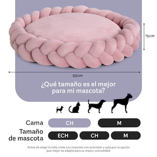 Foto 5 | Foto 5 | Cama Redonda Para Perro Y Gato Esquimal Rosa Chica Antiestrés