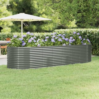 Foto 2 | Foto 2 | Cama De Jardín Elevada Vidaxl De Acero Con Recubrimiento En Polvo Tamaño Grande Gris - Venta Internacional.