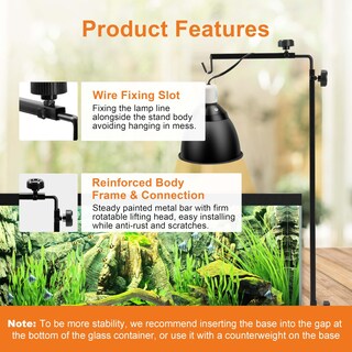 Foto 3 | Foto 3 | Soporte De Lámpara De Pie De Metal Ajustable Para Reptiles - Venta Internacional.