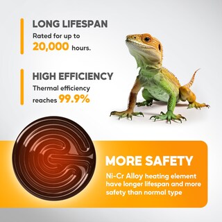 Foto 3 | Foto 3 | Lámpara De Calor Para Reptiles Healsmart Con Emisor De Calor De Cerámica De 75 W Paquete De 2 - Venta Internacional.
