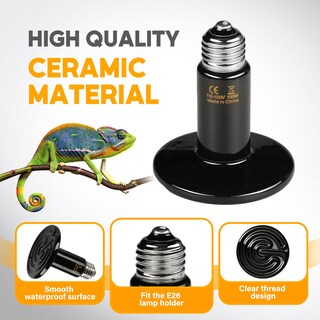 Foto 6 | Foto 6 | Lámpara De Calor Para Reptiles Healsmart Emisor De Calor De Cerámica De 100 W Paquete De 2 - Venta Internacional.