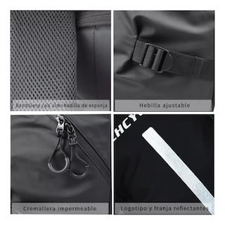 Foto 3 | Foto 3 | Mochila Reflectante Para Motocicleta, Bolsa De Casco Impermeable Eo Safe Imports Esi-12297 Negro