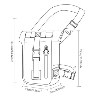 Foto 3 | Foto 3 | Bolsa para Pierna Reflejante Impermeable Eo Safe Imports Esi-16542 Negro para Motocicleta